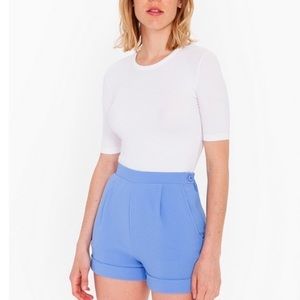 American Apparel Cornflower Blue Crepe shorts